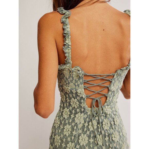 FREE PEOPLE Lucinda Lace Midi / Lilly Pad Combo - Picture 4 of 6